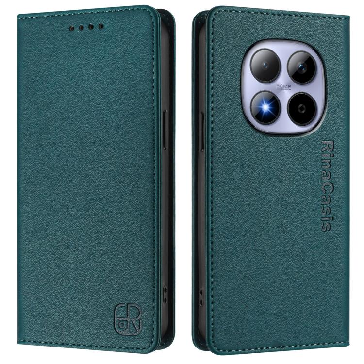 For Redmi Note 15 Pro 5G Global 163.6mm RC01 Dual-Folded Magnetic Suction RFID Leather Phone Case