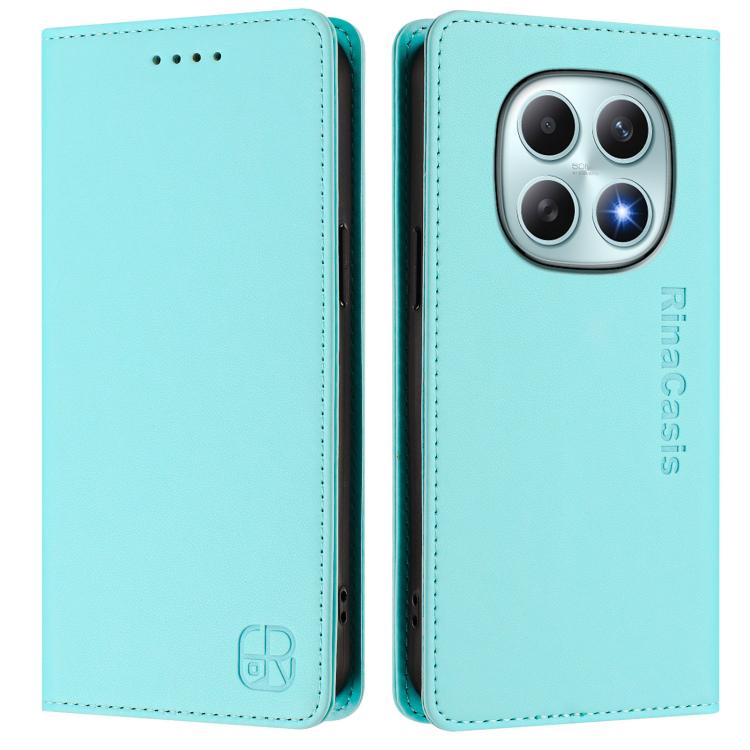 For Redmi Note 15 4G / 5G Global 164mm RC01 Dual-Folded Magnetic Suction RFID Leather Phone Case