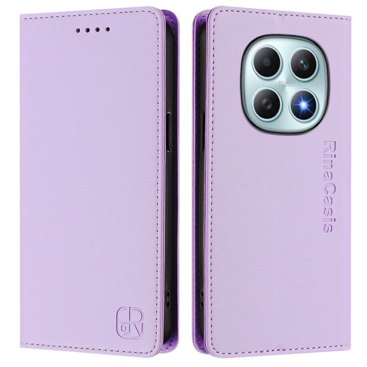 For Redmi Note 15 4G / 5G Global 164mm RC01 Dual-Folded Magnetic Suction RFID Leather Phone Case