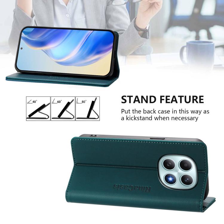 For Redmi Note 15 4G / 5G Global 164mm RC01 Dual-Folded Magnetic Suction RFID Leather Phone Case
