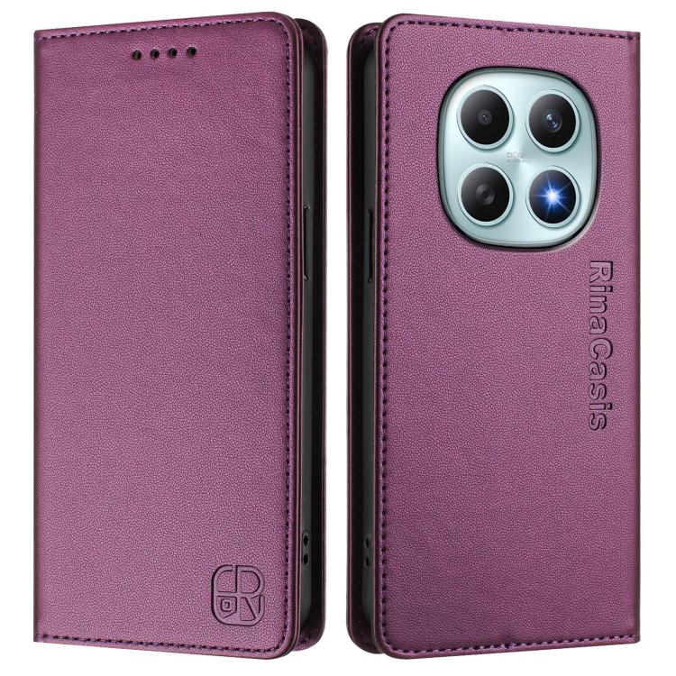For Redmi Note 15 4G / 5G Global 164mm RC01 Dual-Folded Magnetic Suction RFID Leather Phone Case