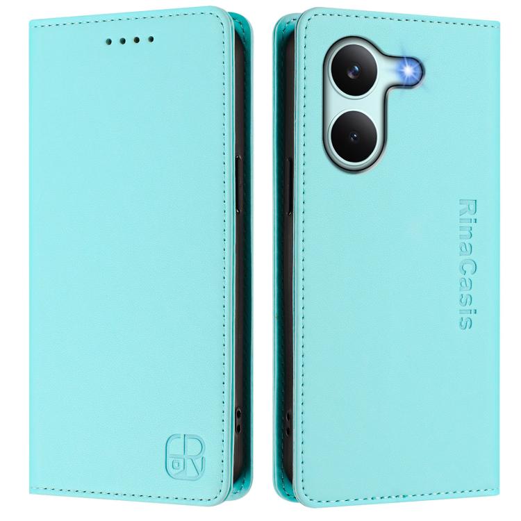 For Redmi Turbo 5 Global / Poco X8 Pro 5G RC01 Dual-Folded Magnetic Suction RFID Leather Phone Case