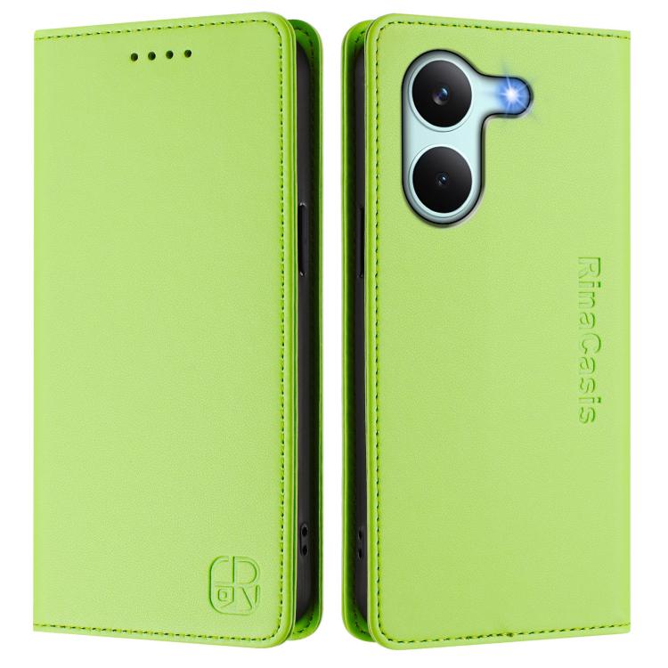For Redmi Turbo 5 Global / Poco X8 Pro 5G RC01 Dual-Folded Magnetic Suction RFID Leather Phone Case