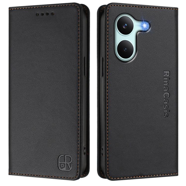 For Redmi Turbo 5 Global / Poco X8 Pro 5G RC01 Dual-Folded Magnetic Suction RFID Leather Phone Case