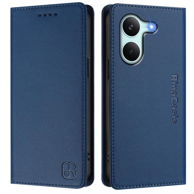For Redmi Turbo 5 Global / Poco X8 Pro 5G RC01 Dual-Folded Magnetic Suction RFID Leather Phone Case