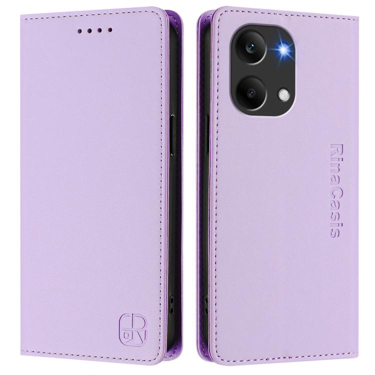 For Redmi Turbo 5 Max / Poco X8 Pro Max RC01 Dual-Folded Magnetic Suction RFID Leather Phone Case