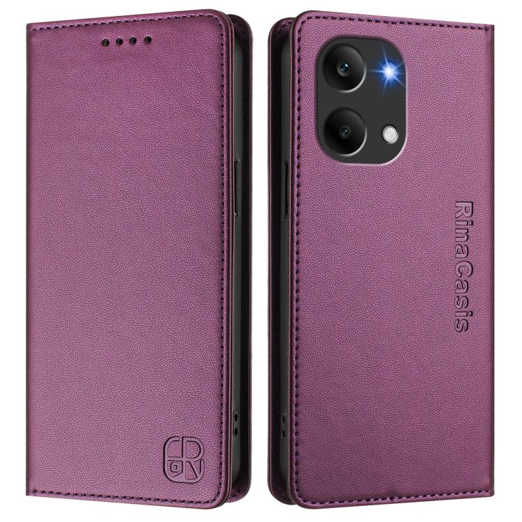 For Redmi Turbo 5 Max / Poco X8 Pro Max RC01 Dual-Folded Magnetic Suction RFID Leather Phone Case