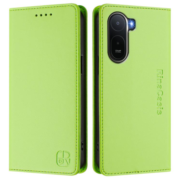 For Redmi A7 Pro 171mm / Poco C85x 5G RC01 Dual-Folded Magnetic Suction RFID Leather Phone Case