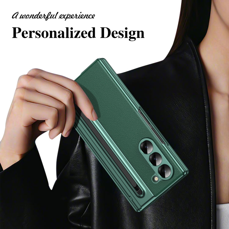 For Samsung Galaxy Z Fold6 Integrated PC + PU Phone Case with Pen / Pen Box