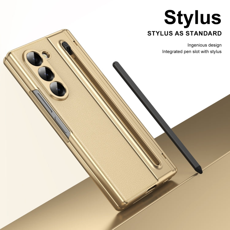 For Samsung Galaxy Z Fold6 Integrated PC + PU Phone Case with Pen / Pen Box