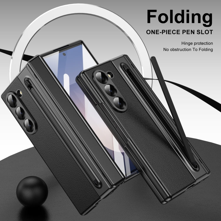 For Samsung Galaxy Z Fold6 Integrated PC + PU Phone Case with Pen / Pen Box