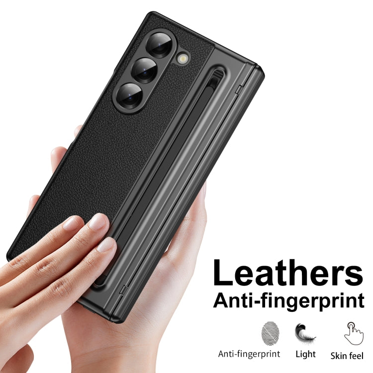 For Samsung Galaxy Z Fold6 Integrated PC + PU Phone Case with Pen / Pen Box