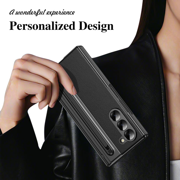 For Samsung Galaxy Z Fold6 Integrated PC + PU Phone Case with Pen / Pen Box