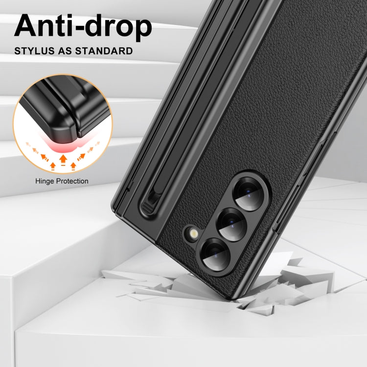 For Samsung Galaxy Z Fold6 Integrated PC + PU Phone Case with Pen / Pen Box