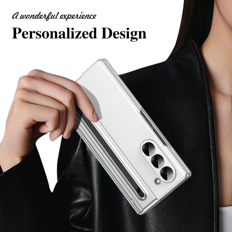 For Samsung Galaxy Z Fold6 Integrated PC + PU Phone Case with Pen / Pen Box