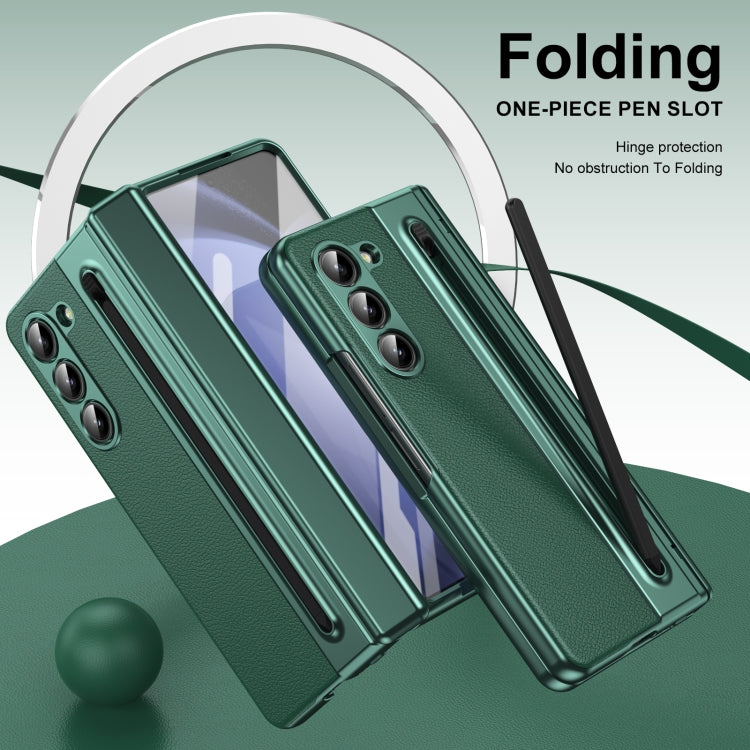 For Samsung Galaxy Z Fold5 Integrated PC + PU Phone Case with Pen / Pen Box