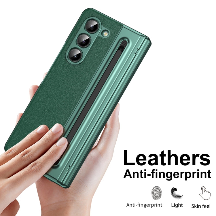 For Samsung Galaxy Z Fold5 Integrated PC + PU Phone Case with Pen / Pen Box