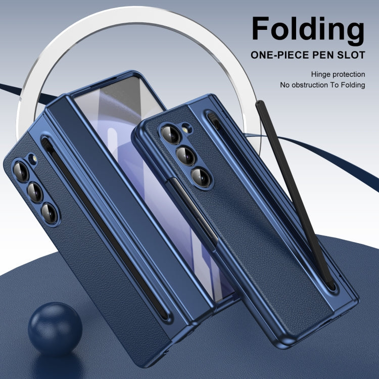 For Samsung Galaxy Z Fold5 Integrated PC + PU Phone Case with Pen / Pen Box