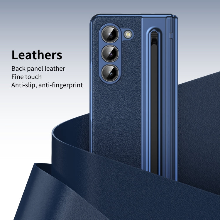 For Samsung Galaxy Z Fold5 Integrated PC + PU Phone Case with Pen / Pen Box