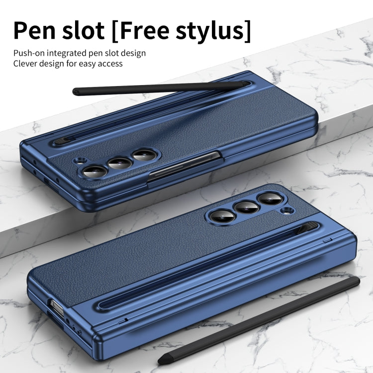 For Samsung Galaxy Z Fold5 Integrated PC + PU Phone Case with Pen / Pen Box