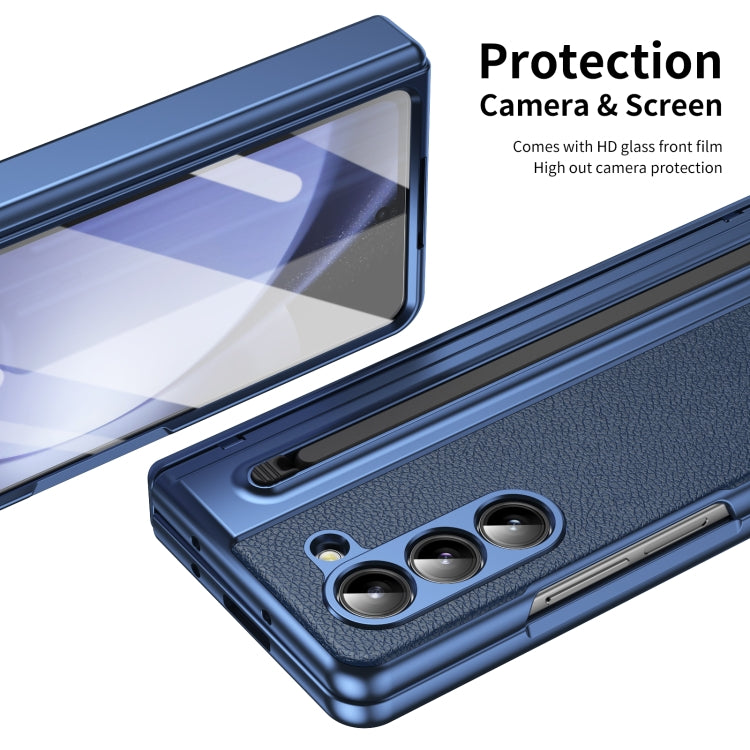 For Samsung Galaxy Z Fold5 Integrated PC + PU Phone Case with Pen / Pen Box