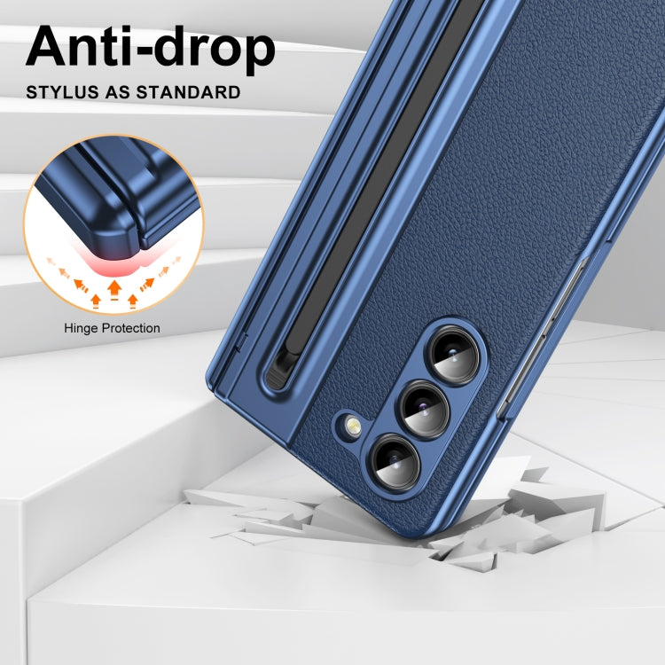 For Samsung Galaxy Z Fold5 Integrated PC + PU Phone Case with Pen / Pen Box