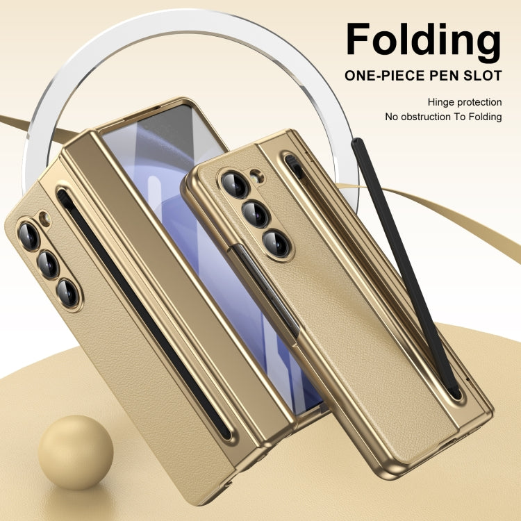 For Samsung Galaxy Z Fold5 Integrated PC + PU Phone Case with Pen / Pen Box