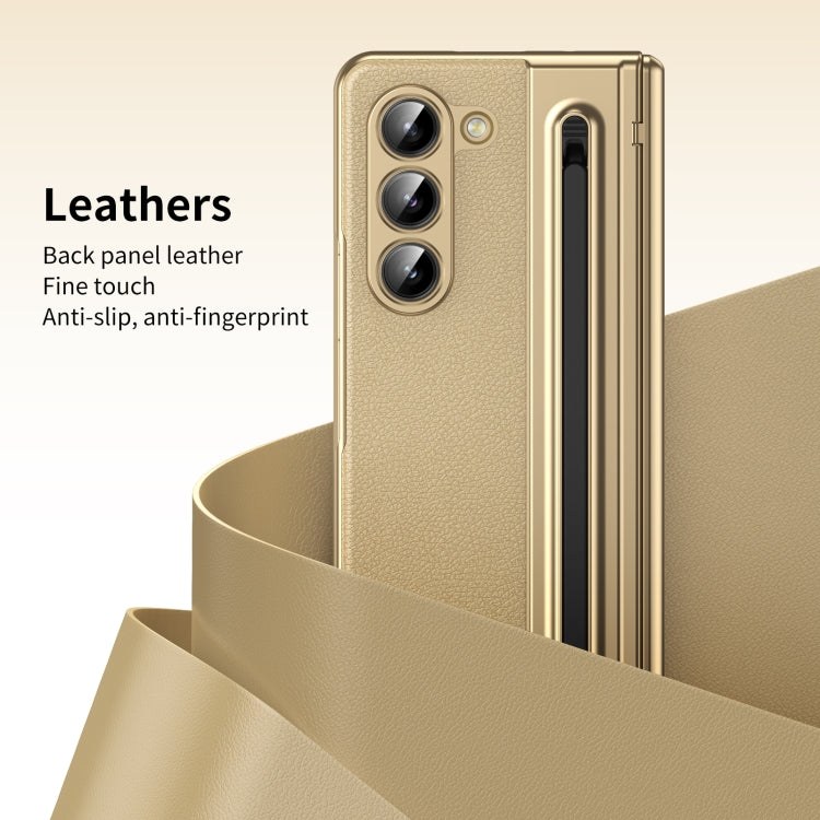 For Samsung Galaxy Z Fold5 Integrated PC + PU Phone Case with Pen / Pen Box