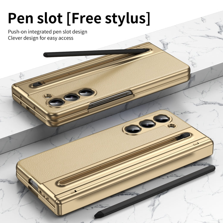 For Samsung Galaxy Z Fold5 Integrated PC + PU Phone Case with Pen / Pen Box