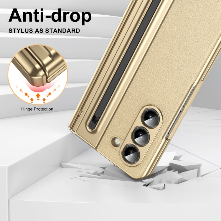 For Samsung Galaxy Z Fold5 Integrated PC + PU Phone Case with Pen / Pen Box