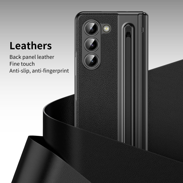 For Samsung Galaxy Z Fold5 Integrated PC + PU Phone Case with Pen / Pen Box