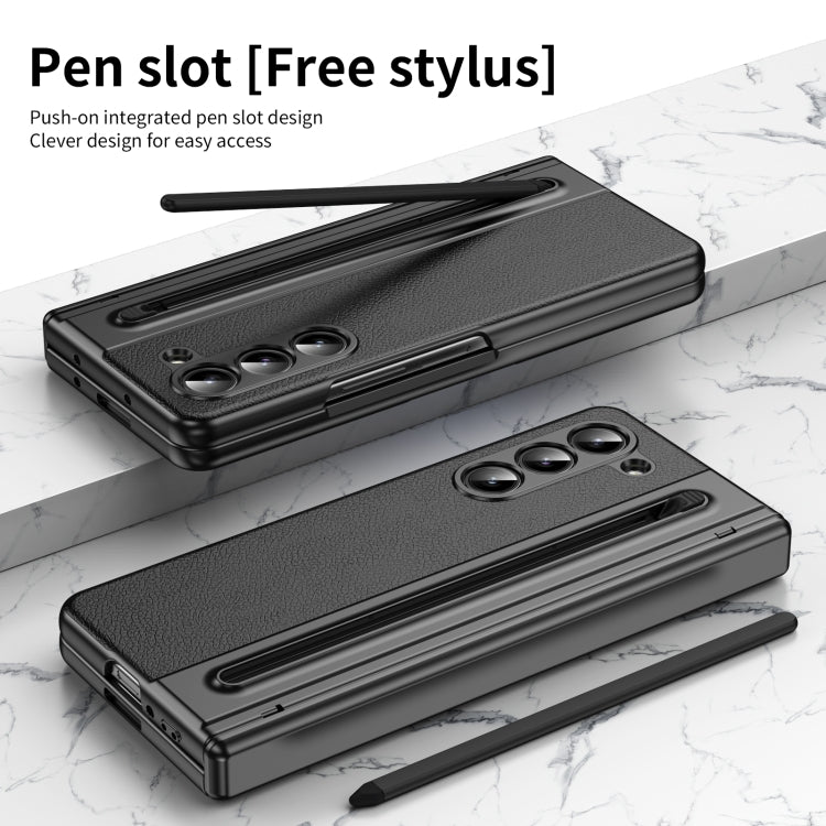 For Samsung Galaxy Z Fold5 Integrated PC + PU Phone Case with Pen / Pen Box