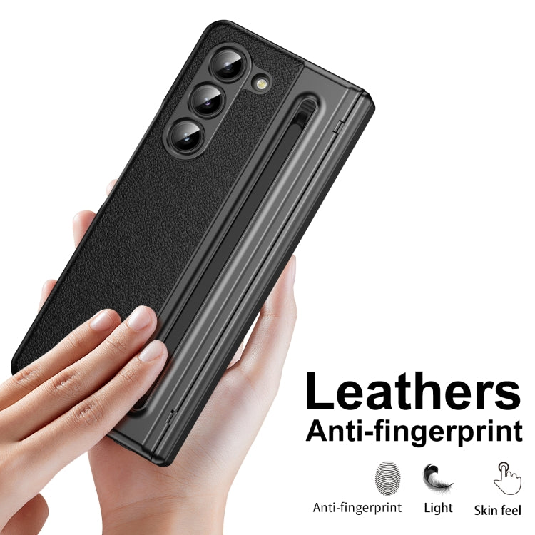 For Samsung Galaxy Z Fold5 Integrated PC + PU Phone Case with Pen / Pen Box