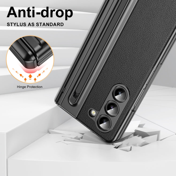 For Samsung Galaxy Z Fold5 Integrated PC + PU Phone Case with Pen / Pen Box