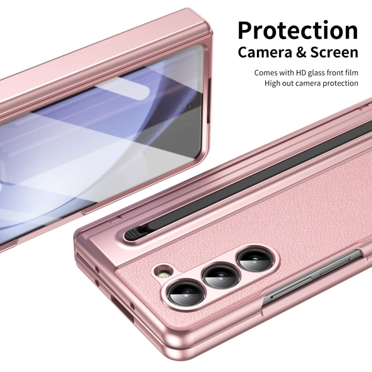 For Samsung Galaxy Z Fold5 Integrated PC + PU Phone Case with Pen / Pen Box