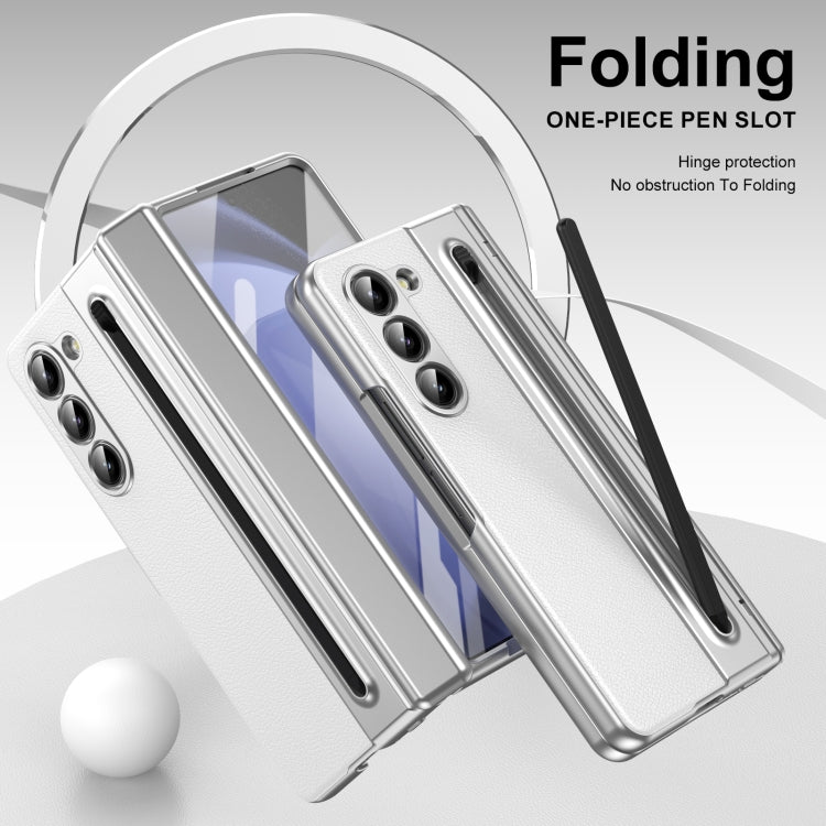For Samsung Galaxy Z Fold5 Integrated PC + PU Phone Case with Pen / Pen Box