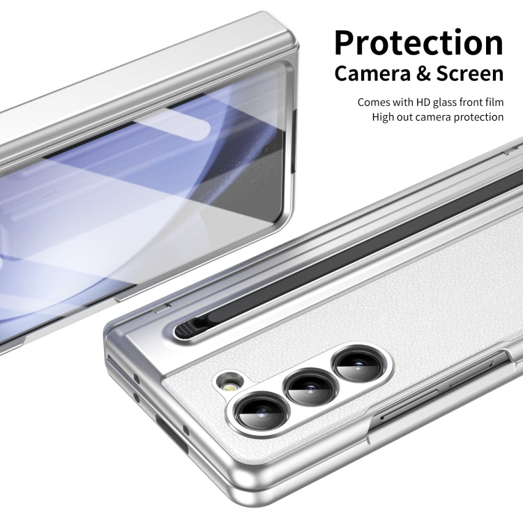 For Samsung Galaxy Z Fold5 Integrated PC + PU Phone Case with Pen / Pen Box