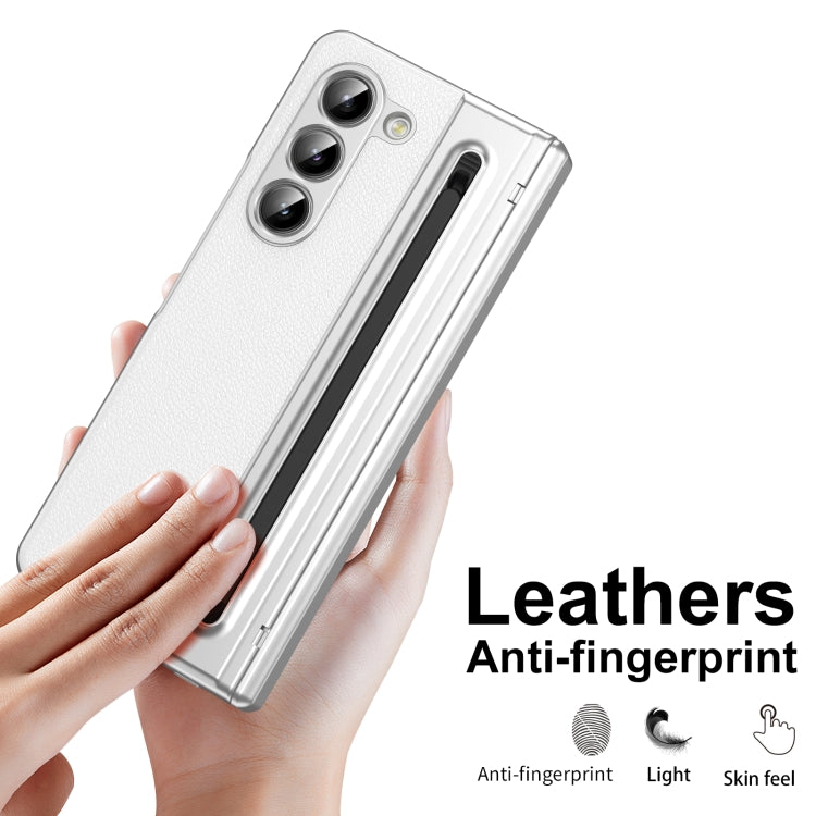 For Samsung Galaxy Z Fold5 Integrated PC + PU Phone Case with Pen / Pen Box