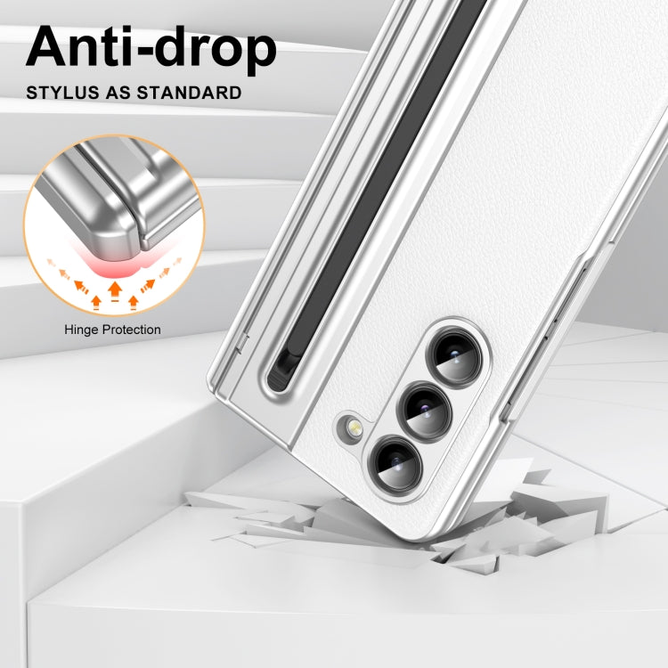 For Samsung Galaxy Z Fold5 Integrated PC + PU Phone Case with Pen / Pen Box
