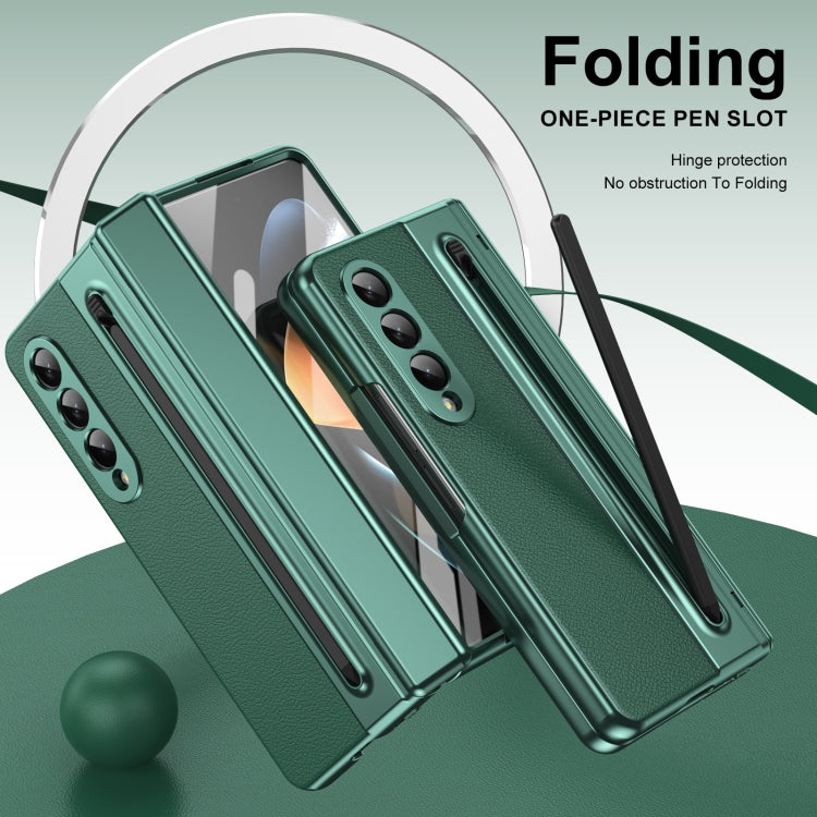 For Samsung Galaxy Z Fold4 Integrated PC + PU Phone Case with Pen / Pen Box