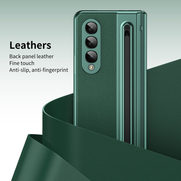 For Samsung Galaxy Z Fold4 Integrated PC + PU Phone Case with Pen / Pen Box
