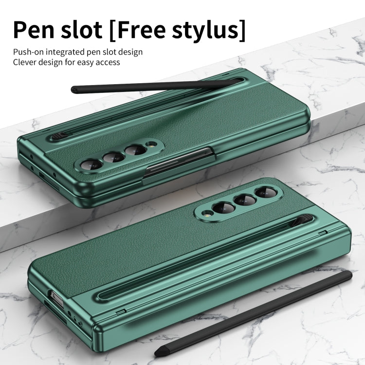 For Samsung Galaxy Z Fold4 Integrated PC + PU Phone Case with Pen / Pen Box