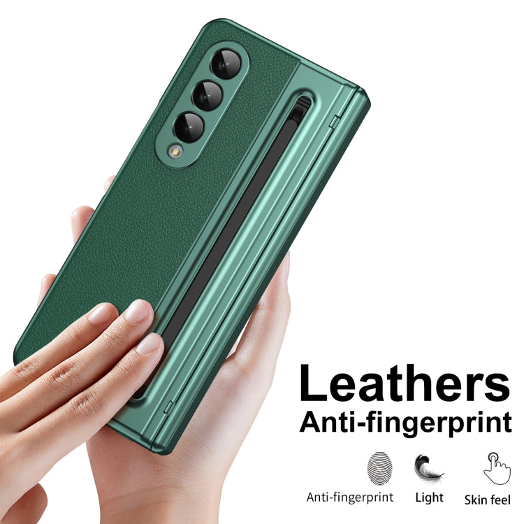 For Samsung Galaxy Z Fold4 Integrated PC + PU Phone Case with Pen / Pen Box