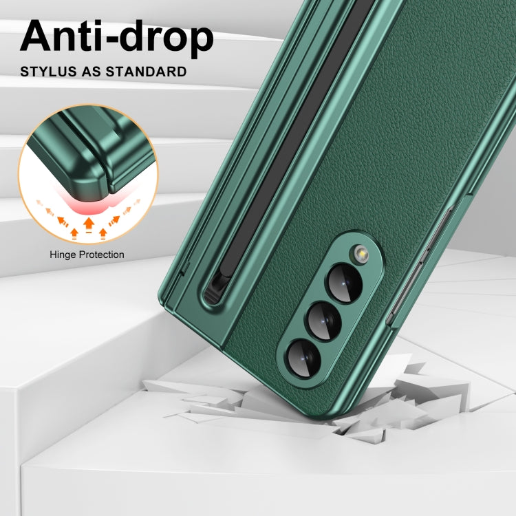 For Samsung Galaxy Z Fold4 Integrated PC + PU Phone Case with Pen / Pen Box