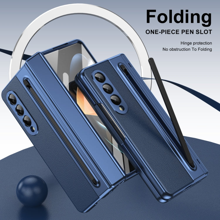 For Samsung Galaxy Z Fold4 Integrated PC + PU Phone Case with Pen / Pen Box