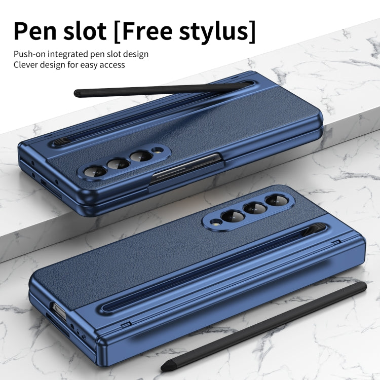 For Samsung Galaxy Z Fold4 Integrated PC + PU Phone Case with Pen / Pen Box