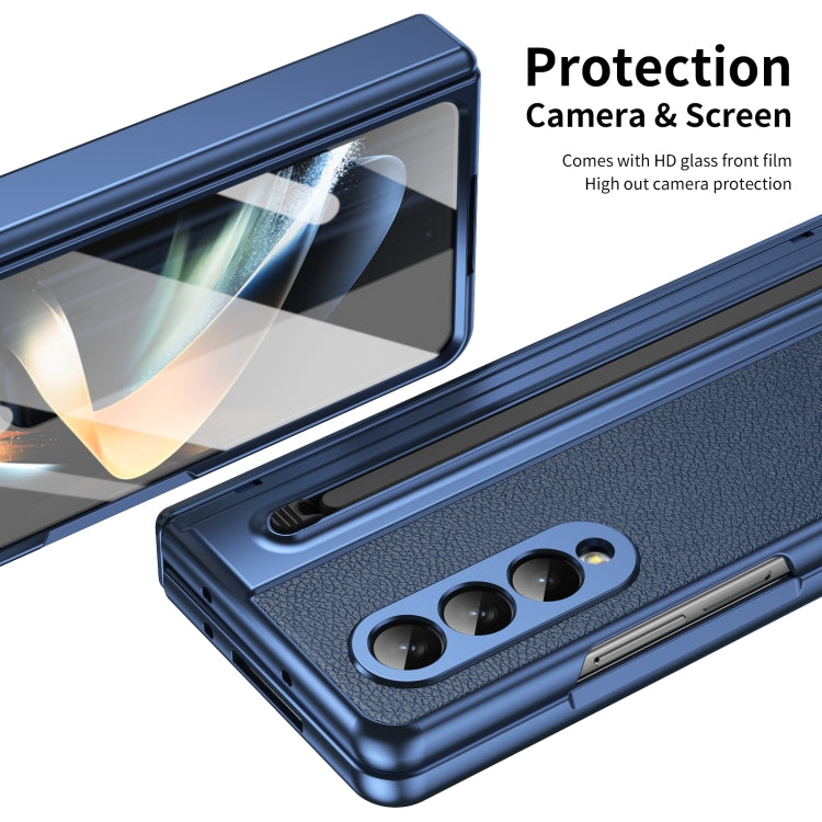For Samsung Galaxy Z Fold4 Integrated PC + PU Phone Case with Pen / Pen Box