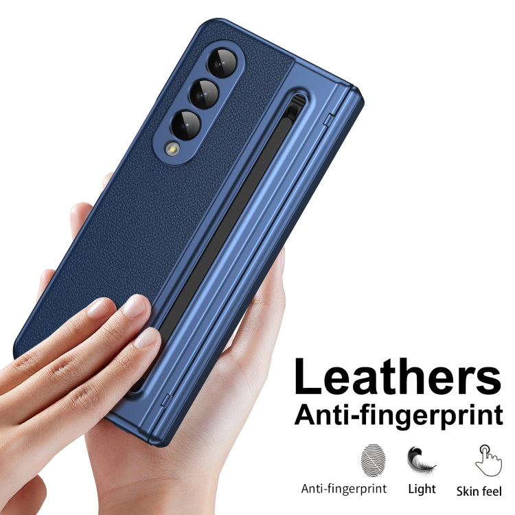 For Samsung Galaxy Z Fold4 Integrated PC + PU Phone Case with Pen / Pen Box