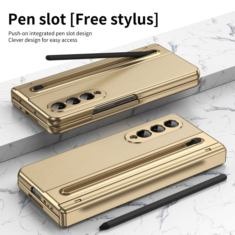 For Samsung Galaxy Z Fold4 Integrated PC + PU Phone Case with Pen / Pen Box
