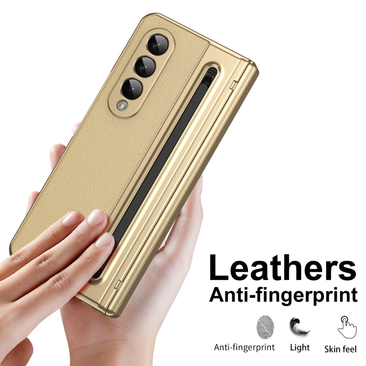 For Samsung Galaxy Z Fold4 Integrated PC + PU Phone Case with Pen / Pen Box